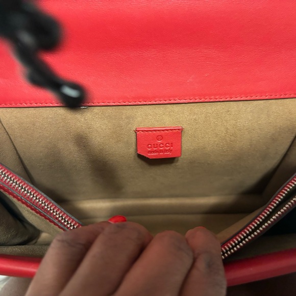 Gucci Red GG Supreme Canvas and Leather Medium Dionysus. - Picture 3 of 9